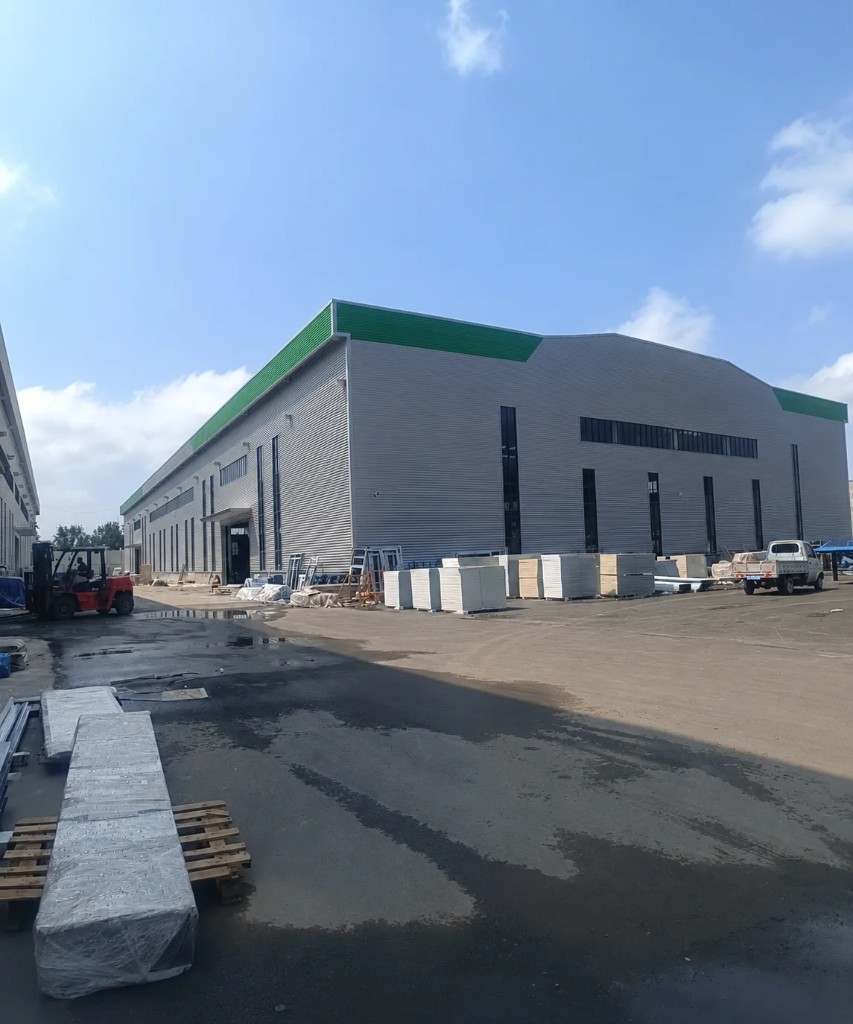 Factory exterior warehouse