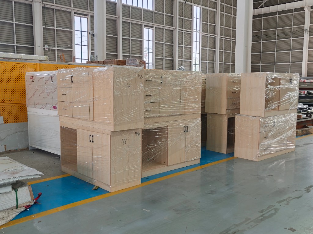 Finished cabinetry ready for shipment