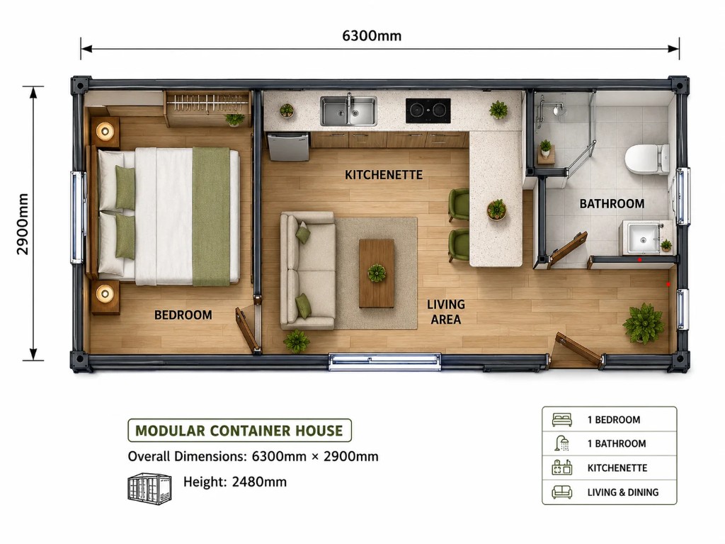 10FT floor plan