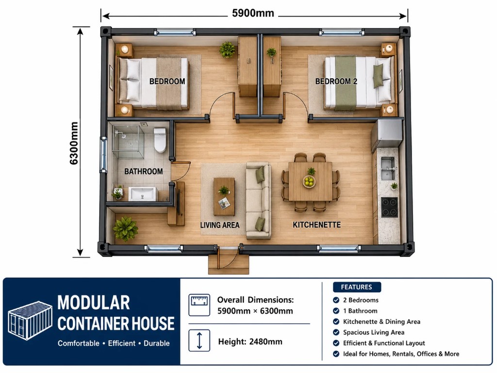 20FT floor plan