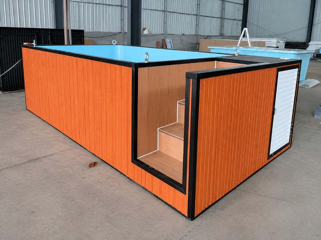 Factory pool - orange panel finish